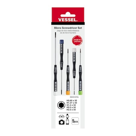 Micro Screwdrivers Set, 5 Pcs Set Hex MPN:99005HXPBU