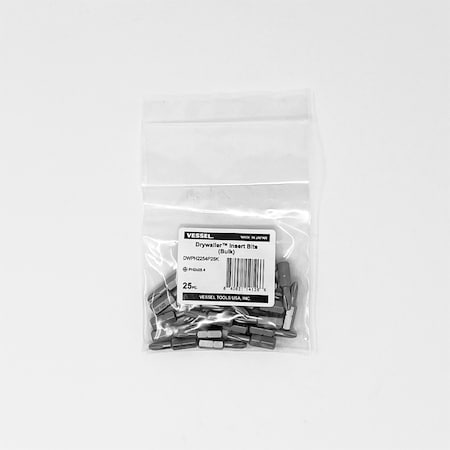 DRYWALLER Insert Bit PH2x25.4, PK25 MPN:DWPH2254P25K