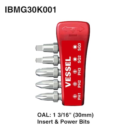 IMPACT BALL Torsion Bit ASSORTx30, PK5 MPN:IBMG30K001