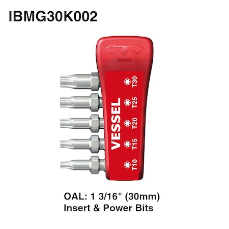 IMPACT BALL Torsion Bit ASSORTx30, PK5 MPN:IBMG30K002