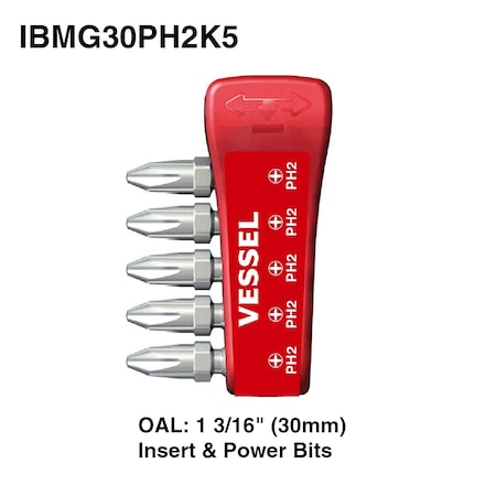 IMPACT BALL Torsion Bit PH2x30, PK5 MPN:IBMG30PH2K5