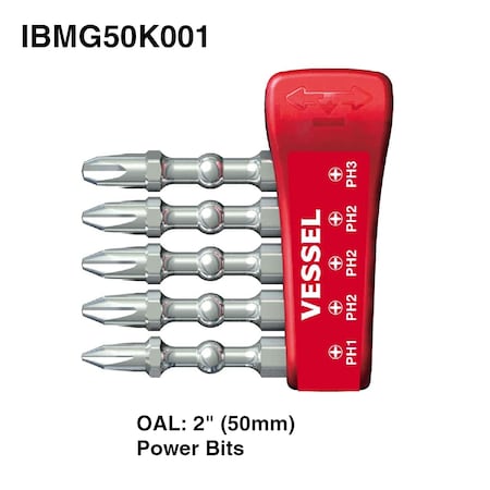 IMPACT BALL Torsion Bit ASSORTx50, PK5 MPN:IBMG50K001