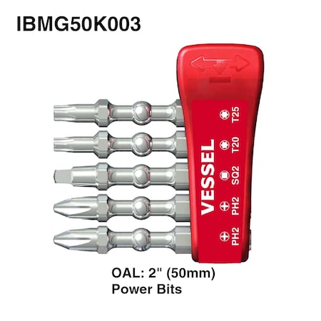 IMPACT BALL Torsion Bit ASSORTx50, PK5 MPN:IBMG50K003