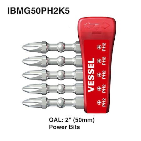 IMPACT BALL Torsion Bit PH2x50, PK5 MPN:IBMG50PH2K5