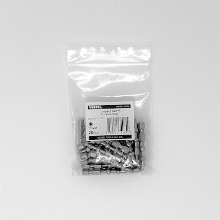 IMPACT BALL Torsion Bit T10x50, PK25 MPN:IBTX1050P25K