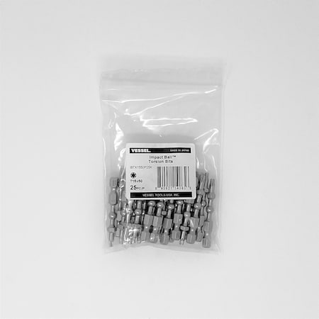 IMPACT BALL Torsion Bit T15x50, PK25 MPN:IBTX1550P25K