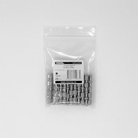 IMPACT BALL Torsion Bit T25x50, PK25 MPN:IBTX2550P25K