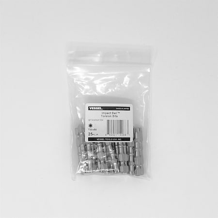 IMPACT BALL Torsion Bit T30x50, PK25 MPN:IBTX3050P25K