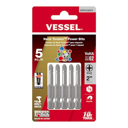 NECK TORSION Power Bit PH2x50, PK5 MPN:NTPH250P5