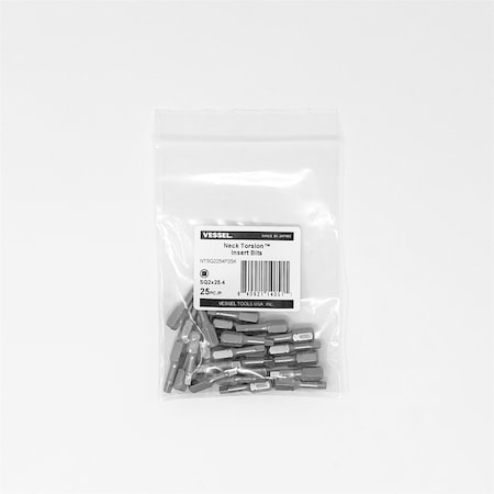 NECK TORSION Insert Bit SQ2x25.4, PK25 MPN:NTSQ2254P25K