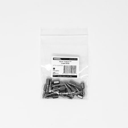 NECK TORSION Insert Bit T10x25.4, PK25 MPN:NTTX10254P25K