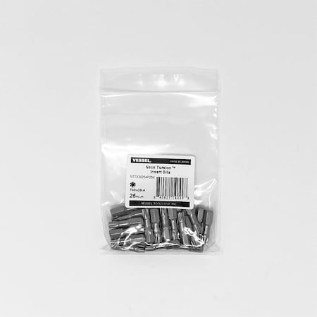 NECK TORSION Insert Bit T30x25.4, PK25 MPN:NTTX30254P25K