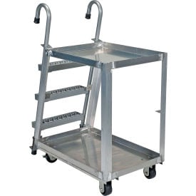 Vestil™ Aluminum Stock Picker with Steel Ladder 660 lb. Capacity 40