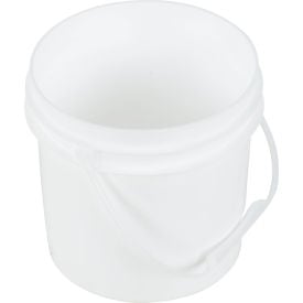 Vestil™ HDPE Open Head Pail with Plastic Handle 1 Gallon Capacity White Pack of 180 PAIL-1-PWP-180PK