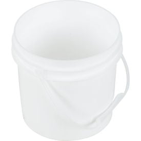Vestil™ HDPE Open Head Pail with Plastic Handle 1 Gallon Capacity White Pack of 6 PAIL-1-PWP-6PK