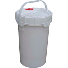 6.5 Gallon Screw-Top Plastic Pail & Lid PAIL-SCR-65-W - White PAIL-SCR-65-W