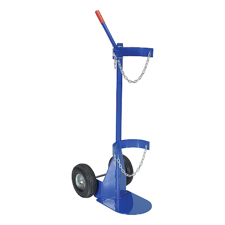 Blue Economy Portable Cylinder Lifter 500lb Capacity Pneumatic Wheel MPN:CYL-D-1-PN
