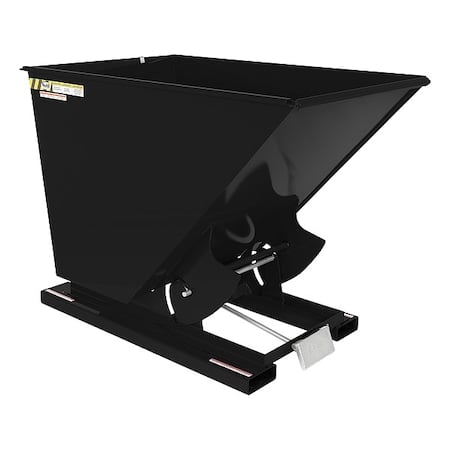 Heavy Duty Self-Dumping Hopper 1.5 Cubic Yard 6000 lb Black Semi Gloss MPN:D-150-HD-BLK-SG