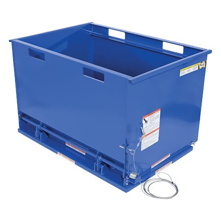 Steel Drop Bottom Hopper 1 Cubic Yard, 3, 000 Cap Blue MPN:DBH-100-3