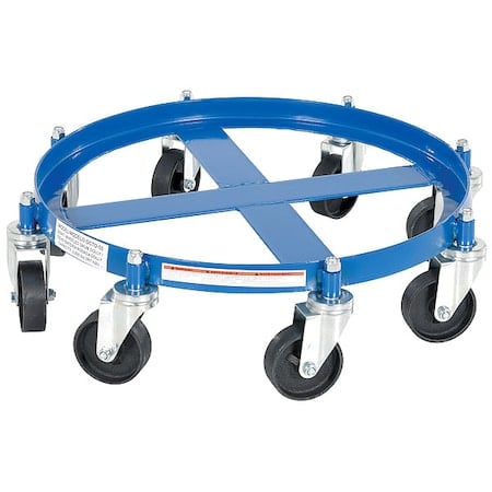 Mobile Drum Dolly 55 Gallon 2000 lb Cast Iron Casters MPN:OCTO-55-CI