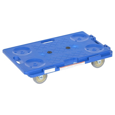 Blue Interlocking Plastic Dolly 250lb Capacity 15.75 x 26.75 x 6.5 MPN:PCS-1626