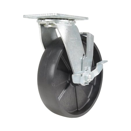 Glass Filled Nylon Swivel With Brake Caster 8 In. Diameter x 2 In. Width 1250 lb Black MPN:CST-VE-8X2GFN-SWB