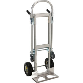 Vestil™ Aluminum 2-in-1 Convertible Hand Truck with Poly-On-Steel Wheels 500 lb. Cap 51-1/2