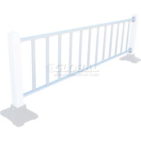 Safety Steel Galvanized Rail with Bracket 10 Ft. White Rail Only SPR-120-W