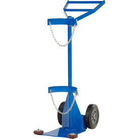 Vestil Deluxe Cylinder Transport Dolly CYL-DLX-1-HR with Hard Rubber Wheels CYL-DLX-1-HR