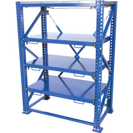 Vestil™ 4 Shelf Heavy Duty Roll Out Shelving Steel Deck Starter 60