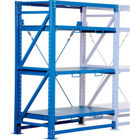 Vestil™ 4 Shelf Heavy Duty Roll Out Shelving Steel Deck Add On 57