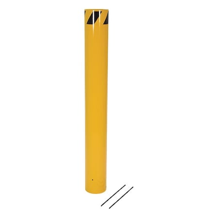Bollard, 72 in H, Yellow, Carbon Steel MPN:BOLPP-62-6.5