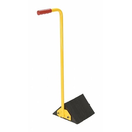 Laminated Rubber Wheel Chock, Ergo Hndl MPN:LWC-14M-ERGO