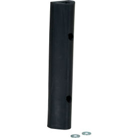 Extruded Fender Bumper Half Oval 12Wx1-7/8H Black M-2-12