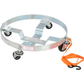 Vestil Drum Dolly DRUM-QUAD-H with Rubber Wheels for 5 30 & 55 Gallon Drums DRUM-QUAD-H