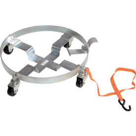 Vestil Tilting 55 Gallon Drum Dolly DRUM-QUAD-H-TLT Rubber Wheels 900 Lb. DRUM-QUAD-H-TLT