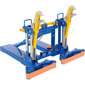 Vestil™ Steel Automatic Eagle Beak 2 Drum with Belt Saddle 1000 lb. Capacity Blue FMDL-2-LDS-B1