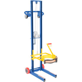 Vestil™ Steel Variable Height Pail Dispenser 200 lb. Capacity Blue/Yellow LLW-PAILD-200