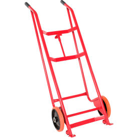 Vestil™ 2-Wheel Steel Barrel/Drum Truck Polyurethane Wheels 800 lb. Capacity DBT-RED