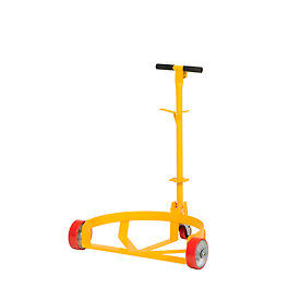 Vestil Low-Profile Drum Caddy with Bung Wrench Handle Polyurethane Wheels LO-DC-PU
