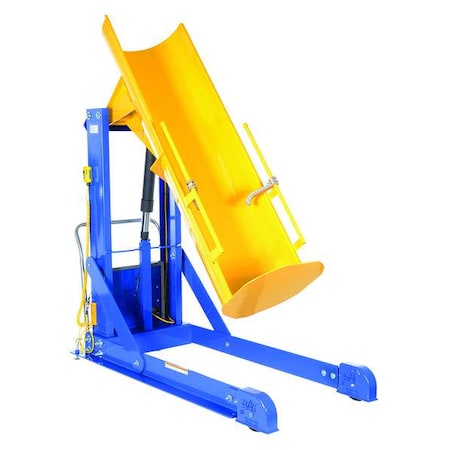 DrumDumper, 84.5inH, Steel, Blue;Yellow MPN:HDD-60-7-P