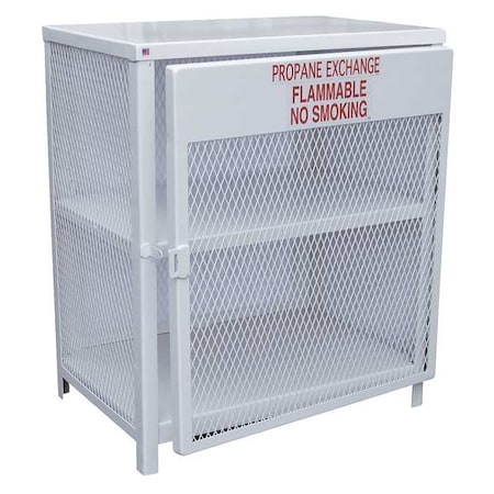 Gas Cylinder Cabinet, 40in.W, Capacity 12 MPN:CYL-EX-12-E