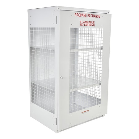 Gas Cylinder Cabinet, 40 in.W, Capacity 18 MPN:CYL-EX-18-E