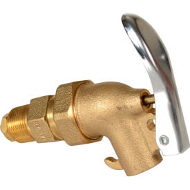 Vestil™ Brass Manual Drum Faucet with Spring Loaded Handle 3/4