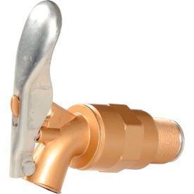 Vestil™ Brass Plated Zinc Manual Drum Faucet with Lockable Handle 3/4