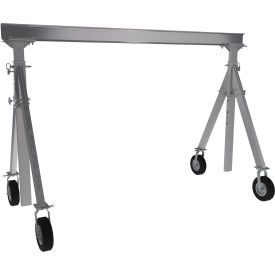 Vestil Adjustable Height Aluminum Gantry Crane 12'W x 8-11/16'H Pneumatic Casters 1500 lb. Cap AHA-15-12-8-PNU