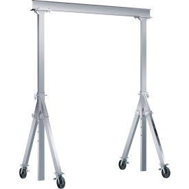Vestil Adjustable Height Aluminum Gantry Crane with Total Locking 10'W x 12'H 2000 lb. Cap AHA-2-10-12-TLC