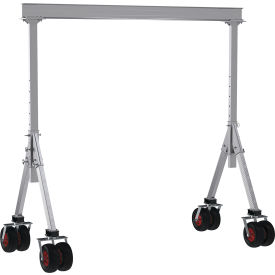 Vestil Adjustable Height Aluminum Gantry Crane 10'W x 12'H Pneumatic Rubber Casters 4000 lb. Cap AHA-4-10-12-PNU