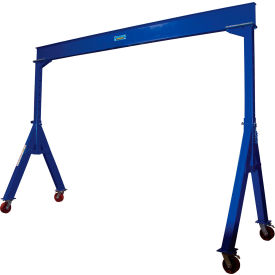 Vestil Steel Adjustable Height Gantry Crane 15'W x 10'H Ductile Steel Casters 10000 lb. Capacity AHS-10-15-10