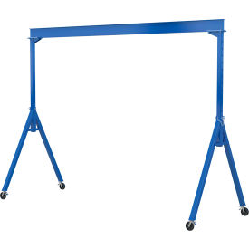Vestil Adj. Height Steel Gantry Crane with Total Locking Casters 10'W x 12'H 2000 lb. Capacity AHS-2-10-12-TLC